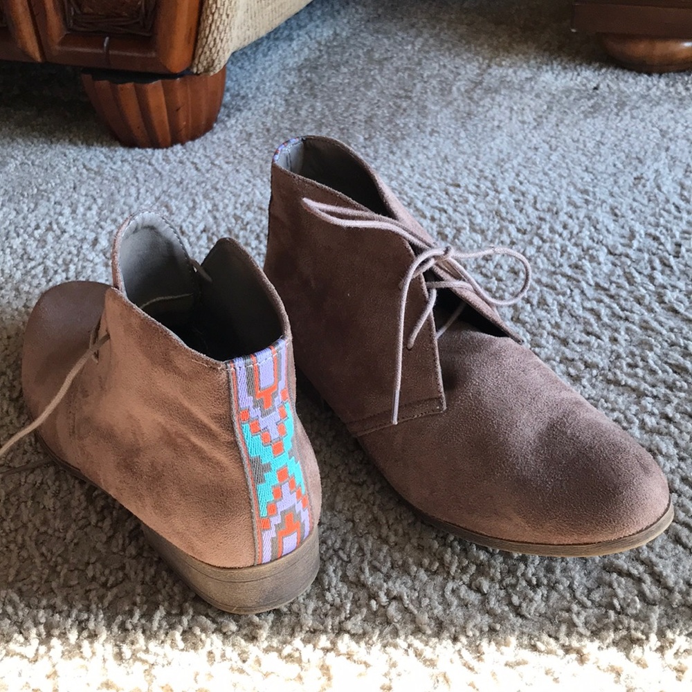 Brown Suede Dress Booties